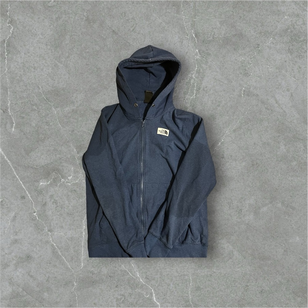 North face blue zip up hoodie